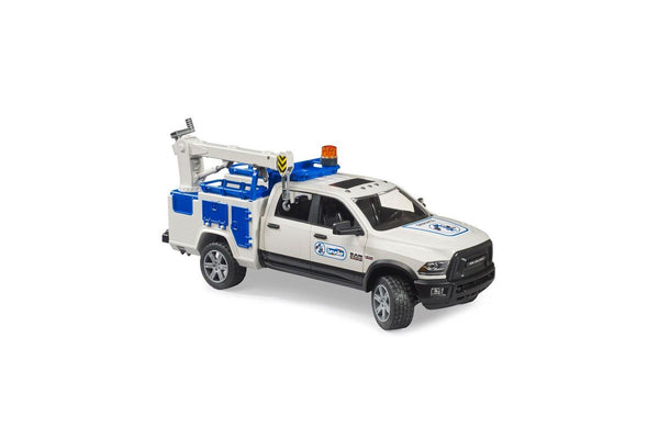 Bruder 1:16 Ram 2500 Service Truck With Rotating Beacon Light Kids Toy 3y+