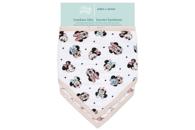 Aden + Anais: Disney Baby Bandana Bib Set - Minnie Rainbows (2 Pack)