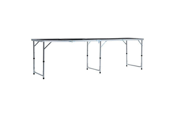 Folding Beer Pong Table 240 Cm Black Camping Tables