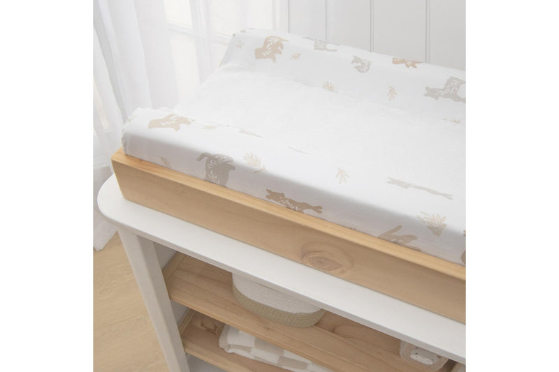 Lolli Living Cotton Nusery Nappy Towelling Change Pad Cover Bosco Bear 53x80cm