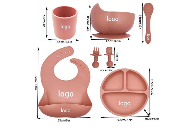 Easy Clean Silicone Baby Bib Cutlery Set Bowl Plate Baby Bibs & Burp Cloths