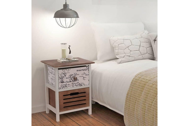 Bedside Cabinets 2 Pcs Wood Bedside Tables