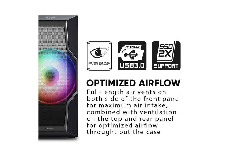 Armaggeddon PC Case Aero VII Tempered Glass Panel ATX Gaming Glass Side Panel