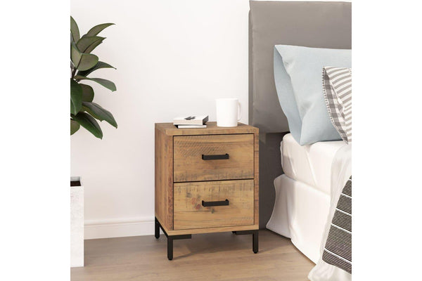 Bedside Cabinet Brown 36x30x45 cm Solid Pinewood vidaXL
