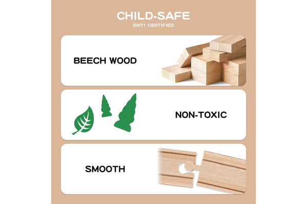 Bopeep Toy Train Set Track DIY Wooden Thomas Miniature Magnetic Trains Xmas Gift