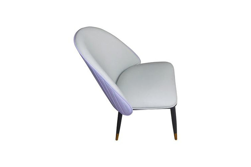 2X Dining Chairs Purple Colour Premium Leatherette Carbon Steel Frame Firm Support