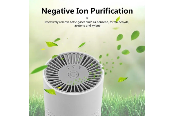 Portable Air Purifier Negative Ion Cleaner Four Layer Filter Remove Toxic Gases Household Car Usb Rechargeable White Air Purifiers