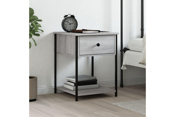 Bedside Table Grey Sonoma 44x45x58 cm Engineered Wood vidaXL