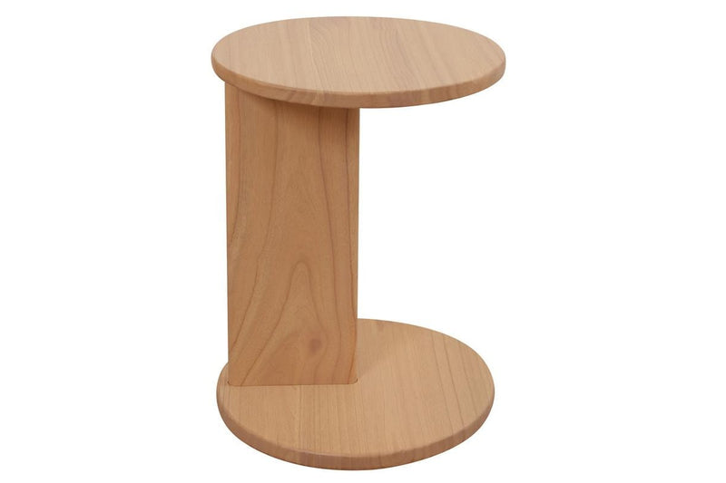 Brentwood Round Solid Timber Lamp Table (Natural)