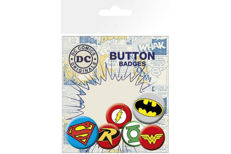DC Comics Badge Set (Pack of 6) (Multicoloured) (One Size)