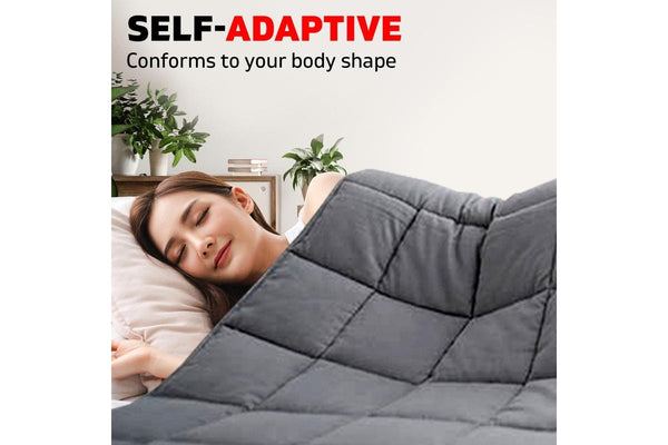 Weighted Blanket Adult 5KG Heavy Gravity Microfibre Relax Anxiety Relief Grey