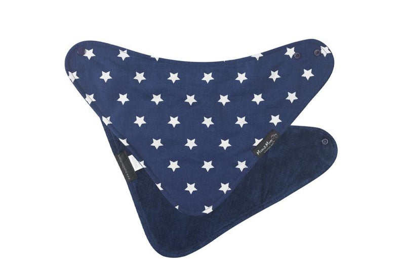 Mum 2 Mum: Fashion Bandana Wonder Bib - Navy Stars/Navy
