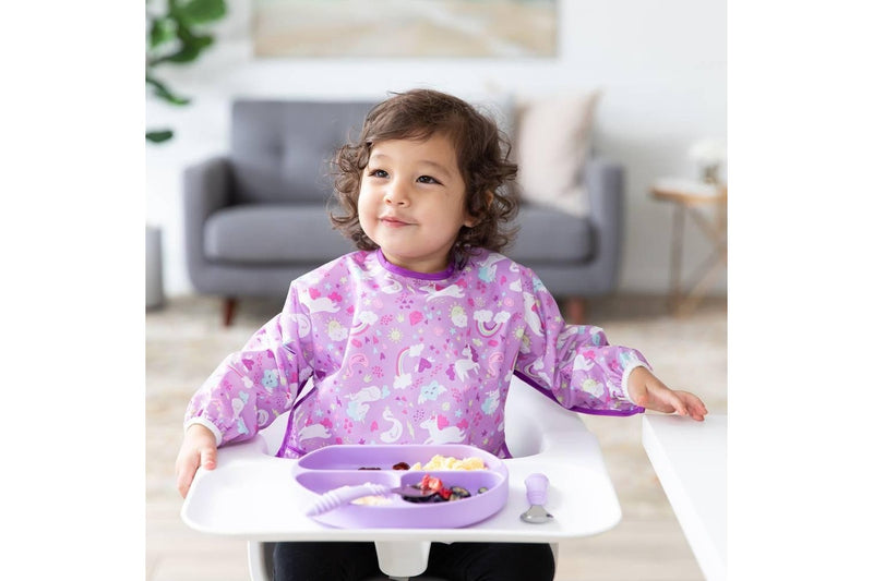 Bumkins: Waterproof Sleeved Bib - Unicorns