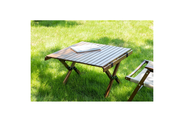62Cm Foldable Bamboo Outdoor Camping Table Waterproof Wood Wooden Travel Small Camping Tables