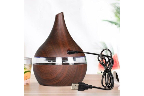 Wood Grain Purifier Home Humidifier Mini Atomizer Aroma Sprayer Deep Coffee 1Pc Humidifiers