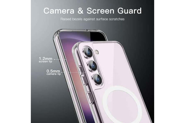 For Samsung Galaxy S25+Plus /S24+Plus MagSafe Magnetic Case with HaloLock Shockproof Military Grade Protection Scratch Resistant Back Clear Protective Cover