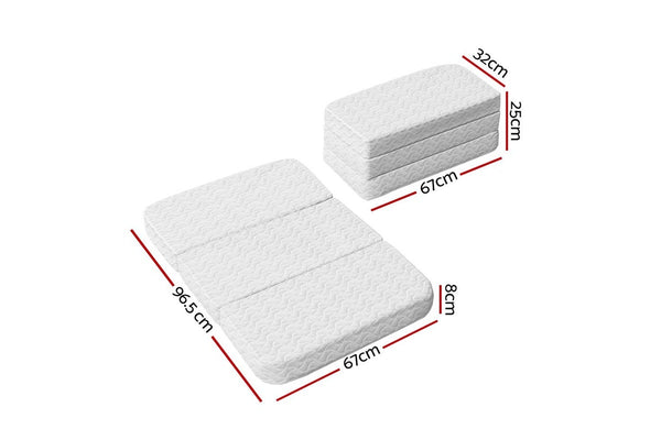 Giselle Bedding Foldable Mattress Folding Foam Cot Bed Cool Gel