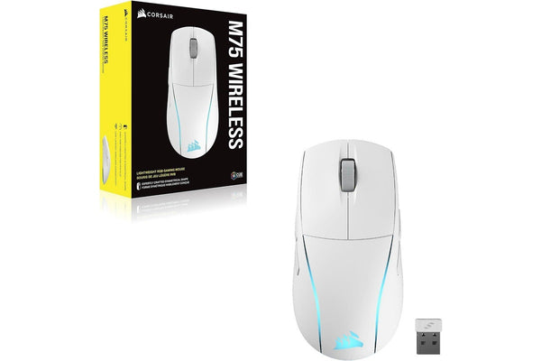 Corsair M75 Wireless RGB Lightweight Gaming Mouse (White)