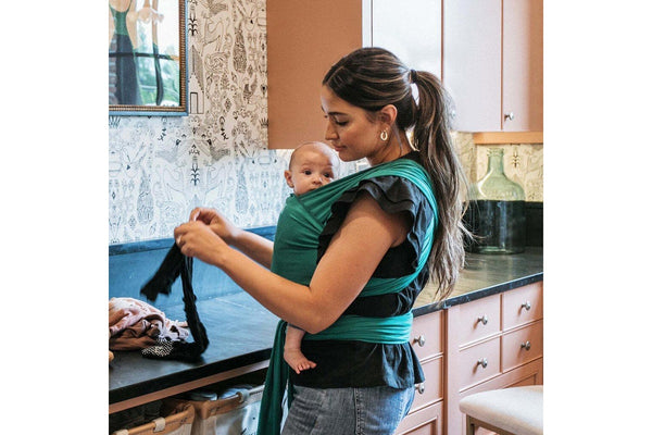 Moby Evolution Wrap Baby Newborn Viscose Adjustable Body Carrier Emerald