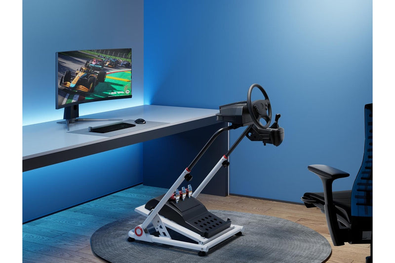 Gorilla Gaming Racing Simulator Wheel Stand - White/Black