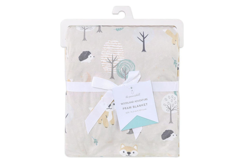 3x The Peanutshell Woodland Adventure Velour Soft Comfort Baby Blanket 102cm