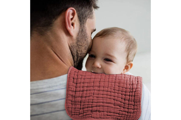 6Pcs 100% Cotton 50 x 25cm Baby Burping Cloths for Newborn Baby