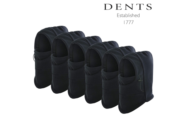 6x Windproof Thermal Fleece Balaclava Beanie Hat Full Face Mask Ski - Black