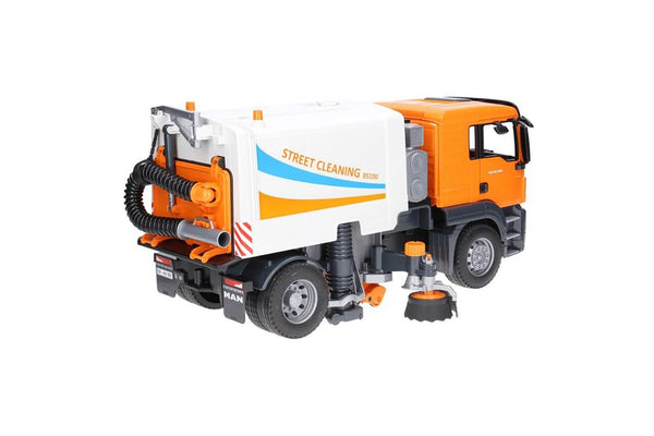Bruder BS100 1:16 TGS Street Sweeper Cleaning Truck Kids Pretend Play Toy 4y+