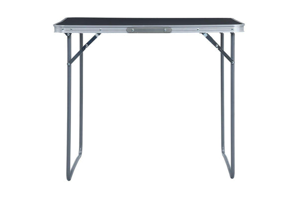Foldable Camping Table With Metal Frame 80X60 Cm Grey Camping Tables