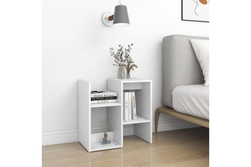 Bedside Cabinet White 50X30x51.5 Cm Engineered Wood Bedside Tables