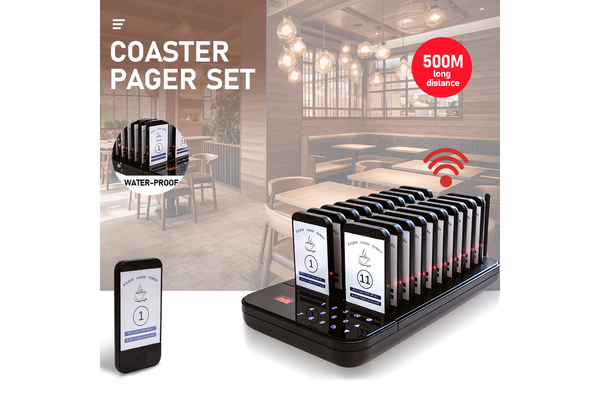 Restaurant Buzzers Paging System 20 Pagers Efficient Queue Management Wireless 3 Call Modes Guest Calling System Ideal for Restaurants Cafe and Events