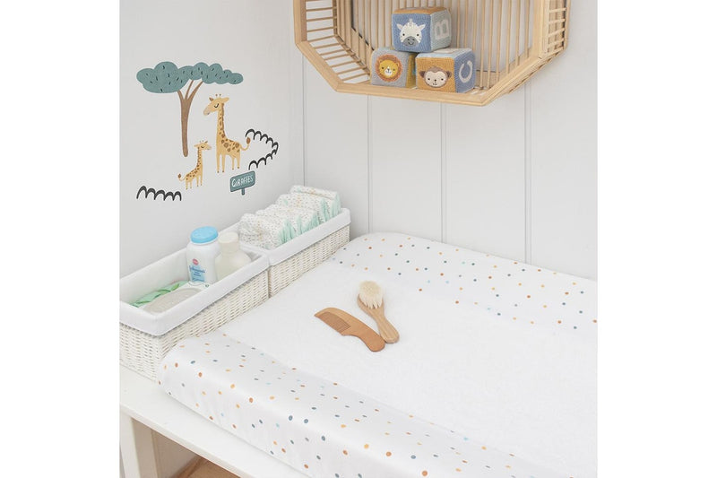 Lolli Living Baby Infant Nappy Changing Pad Cover Sleeve Day At The Zoo 53x80cm