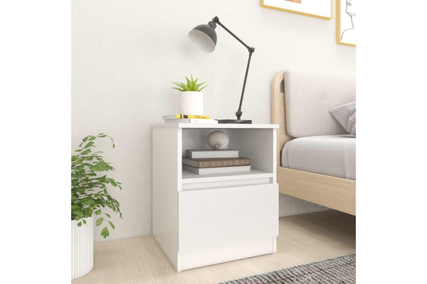 Bed Cabinet White 40X40x50 Cm Engineered Wood Bedside Tables