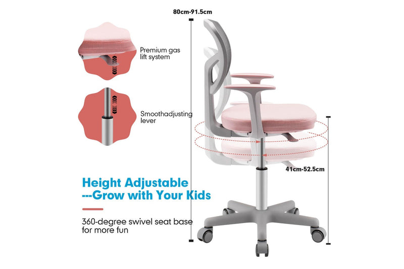 Giantex Desk Chair Home Office Mesh Task Chair,Pink