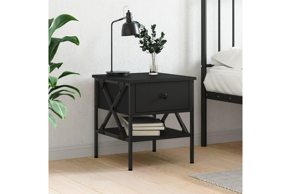 Bedside Table Black 40x42x45 cm Engineered Wood vidaXL