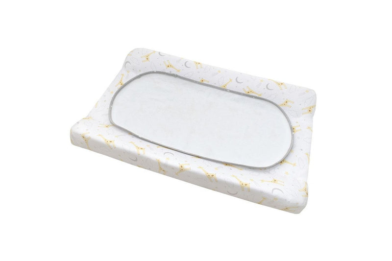 Living Textiles Cotton Baby Change Pad Cover & Waterproof Liner Set Noah Giraffe