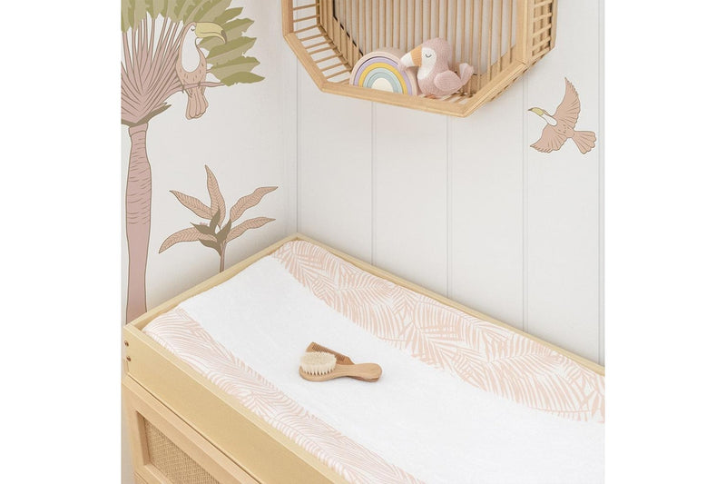 Lolli Living Baby Infant Nappy Change Pad Cover w Toweling Tropical Mia 53x80cm