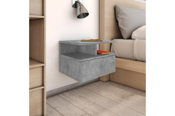 Floating Nightstand Concrete Grey 40X31x27 Cm Engineered Wood Bedside Tables