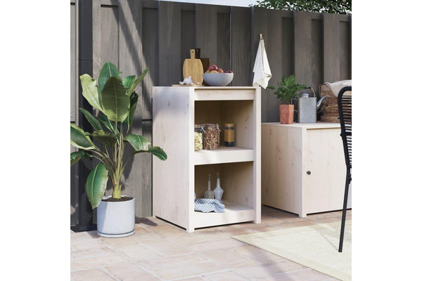 Outdoor Kitchen Cabinet White 55x55x92 cm Solid Wood Pine vidaXL