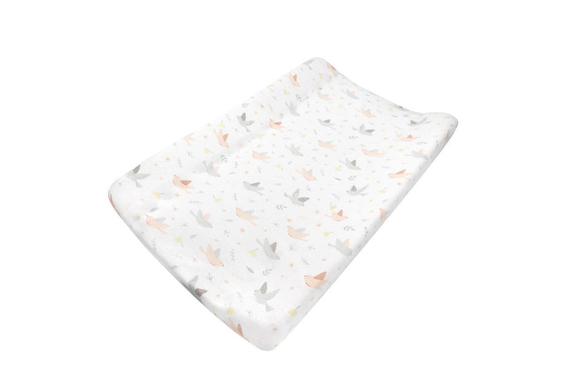 Living Textiles Baby Newborn Nursery Cotton Change Pad Cover & Liner Ava Birds