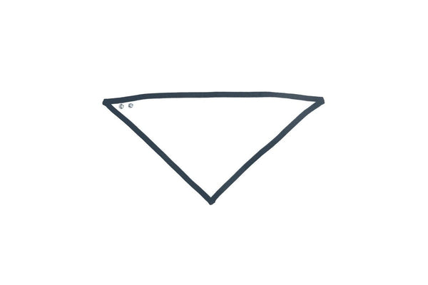 Babybugz Baby Plain Bandana Bib (White/Black) (One Size)