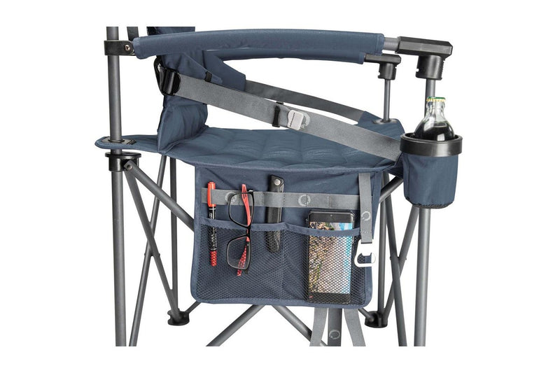 Quest Outdoors Castaway Hard Arm Camping Chair Hiking Picnic Seat Midnight