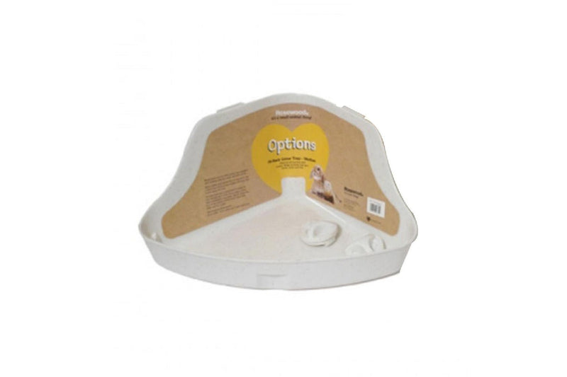 2x Corner High-Backed Pet Toilet Box Poop Training Rabbit Litter Tray Large WHT