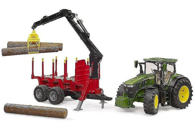 Bruder: 1:16 John Deere 7R 350 Tractor with Forest Trailer