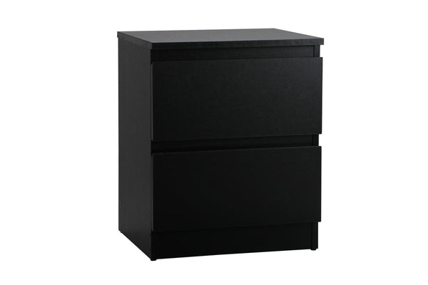 Oikiture Bedside Table Black