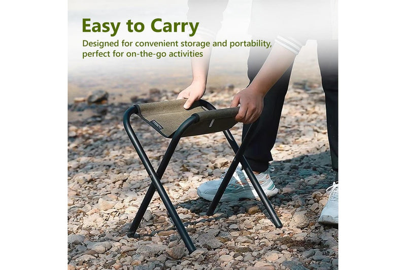 Campingmoon Folding Camping Chair Set of 2 Outdoor Fishing Ultralight Portable Stool F35-2 - Khaki