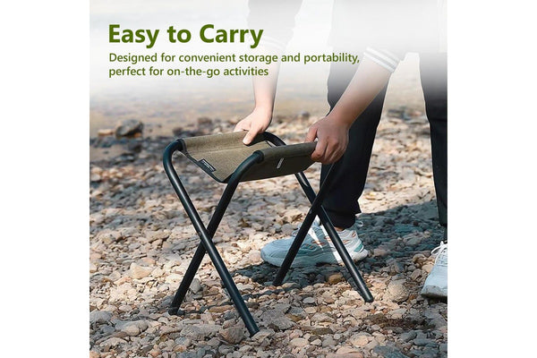 Campingmoon Folding Camping Chair Set of 2 Outdoor Fishing Ultralight Portable Stool F35-2 - Grey