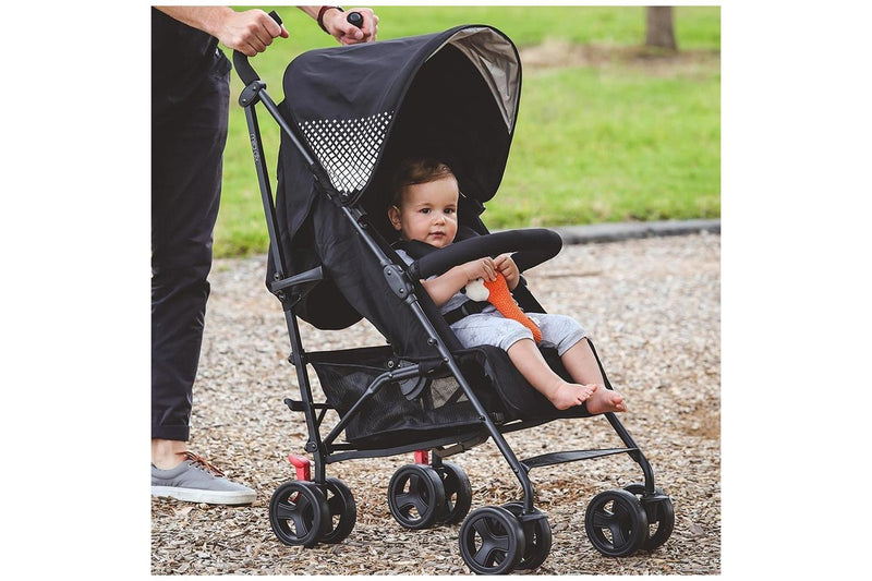 Bebe Care 107cm Mira DLX Stroller Pram Pushchair for Baby Infant Toddler Black