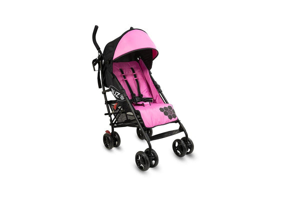 Vee Bee Buz 108cm Reclining Foldable Stroller Pram Baby Infant 0m+ Rose Pink
