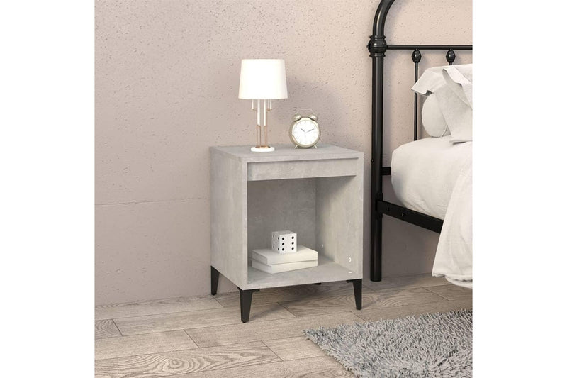 Bedside Cabinet Concrete Grey 40x35x50 cm vidaXL